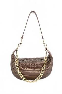 NEW BC HANDBAGS women's puffer handbag with 3 straps in brown